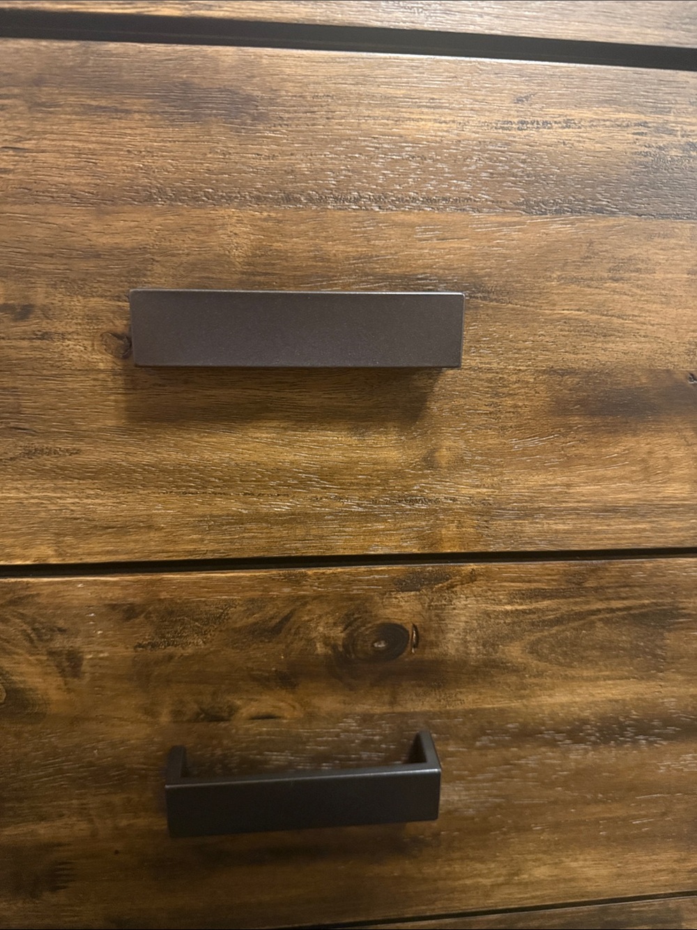 Sleek Dark brown Rectangular Drawer Pulls - Modern Cabinet Handles